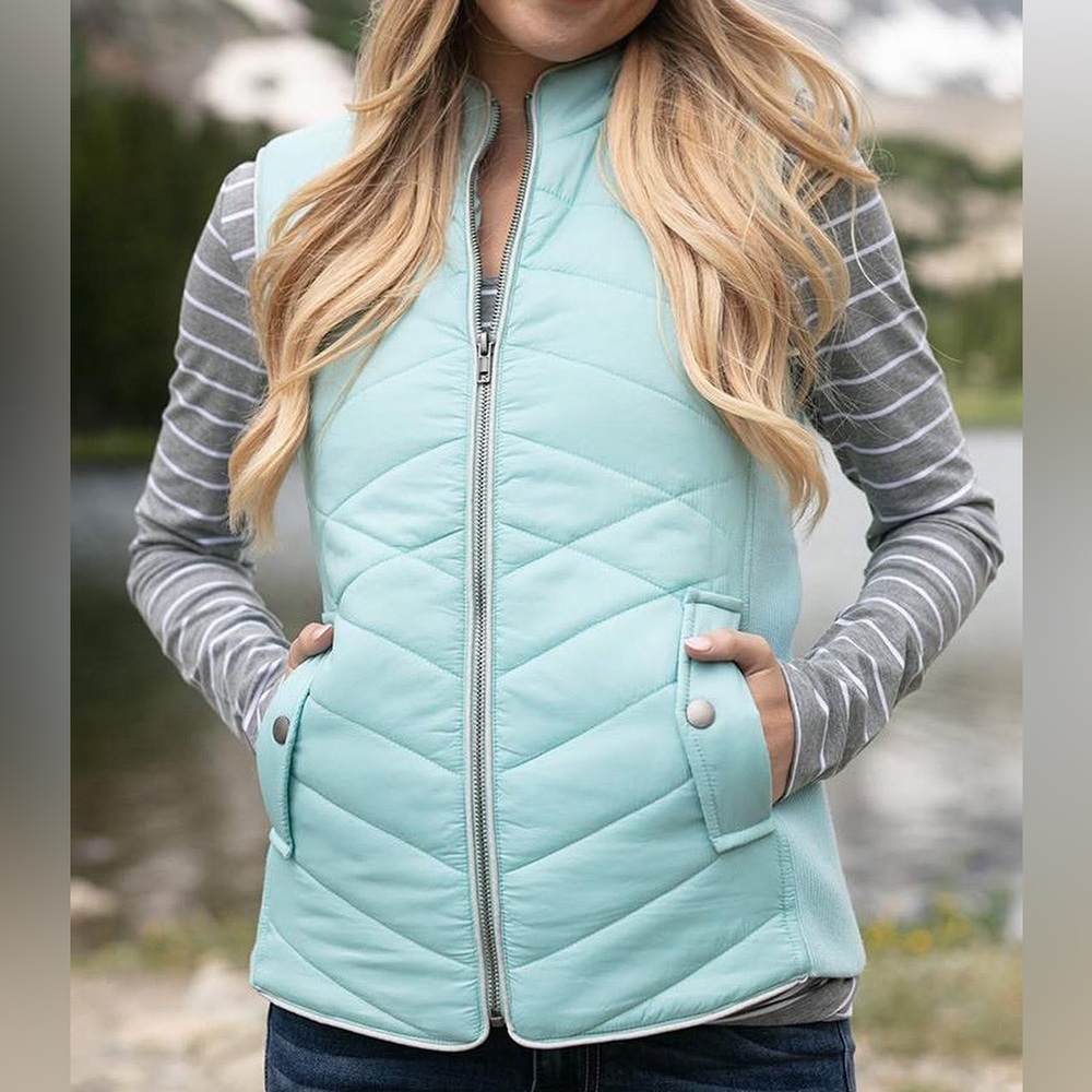 Grace & Lace • Icy Mint Puffer Vest